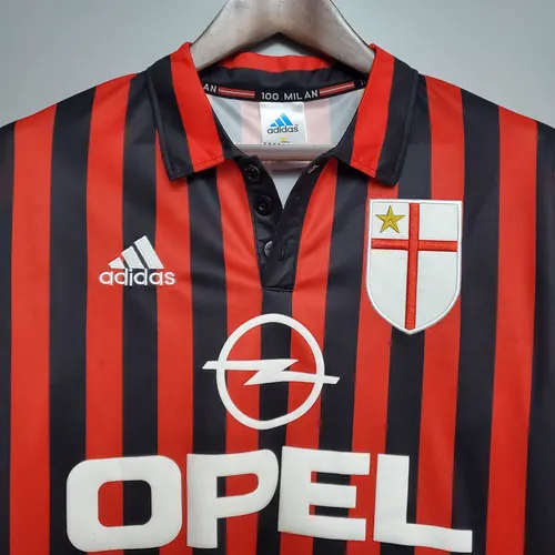 Maillot de football domicile rétro 1999/2000 AC Milan landaise — view 3