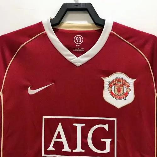 2006/2007 Retro Langarm Manchester United Heim-Trikot  — view 3