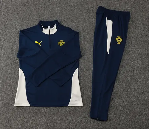 Tenue d'entraînement mi-zippée Portugal 2025-2026 Bleu Royal Football Shirt Set — view 7