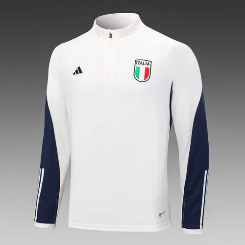 Conjunto de Camiseta de Fútbol Italia Semi-Pull Blanco Roto 2023 — view 3