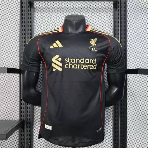 قميص ليفربول الإصدار الخاص الأسود نسخة اللاعب 2025/2026 جودة تايلاندية 