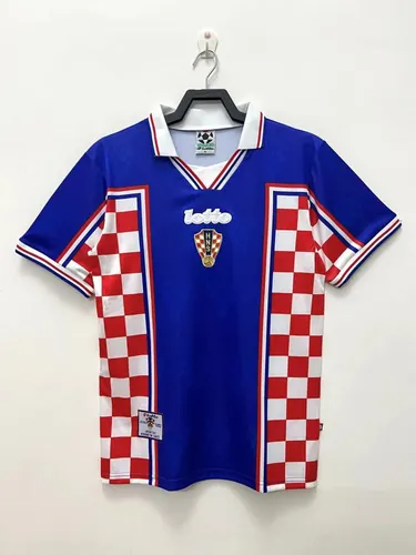 1998 Retro Kroatien Nationalmannschaft Auswärts Fußballtrikot 