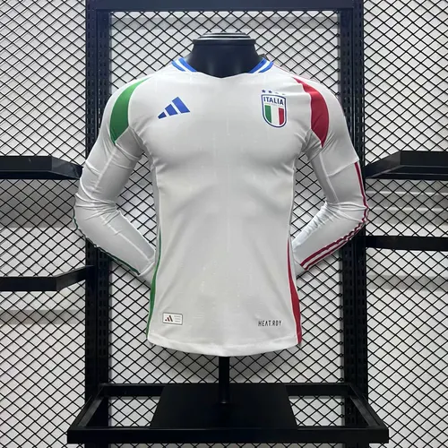 2024-2025 Spielerversion Italien Auswärts Langarm Fußballtrikot AAA fan-gradät