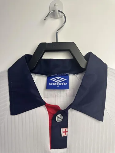 Camiseta de fútbol Retro Local Inglaterra Manga Larga 1998  — view 3