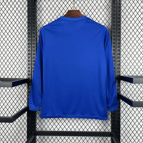 Camisa Versão Jogador Manga Longa Azul Edição Conjunta Manchester United 2024/2025  — view 2