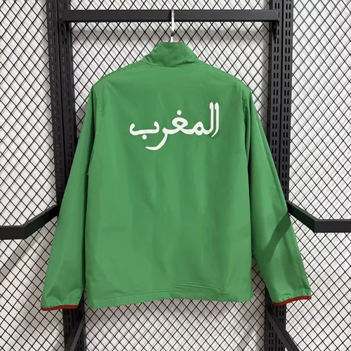 Camisa Corta-Vento Dupla Face Marrocos Vermelha Verde 2026   — view 5