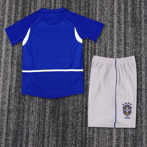 2002 Retro Brasil Visitante Camiseta de Fútbol   Talla Infantil — view 2