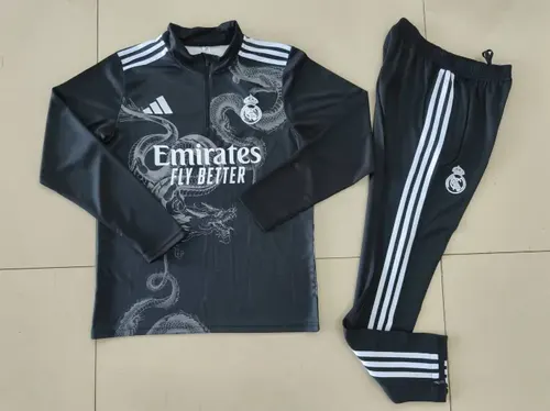 Chándal de Entrenamiento de Media Cremallera de Real Madrid 2024/2025 Edición Especial Negro Real  — view 7