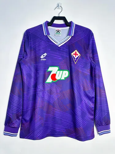 1992/1993 Retro Long Sleeve Fiorentina Home Soccer Jersey  — view 1