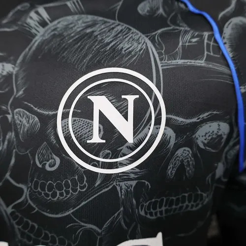 Camisa de Futebol Preta Edição Especial Halloween Napoli Versão Jogador 2023/2024  — view 4