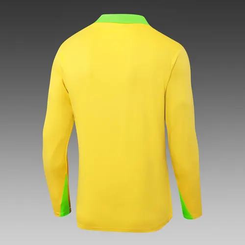2025 Survêtement Entraînement Mi-Zip Brésil Jaune Maillot AAA qualité fan Ensemble — view 4