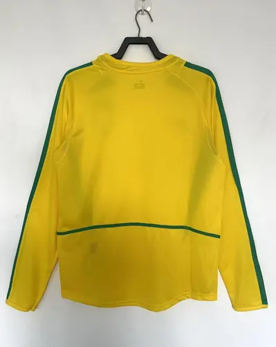 2002 Retro Long Sleeve Brazil Home Soccer Jersey  — view 2