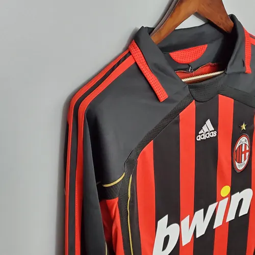 Camiseta Fútbol Retro AC Milan Local Manga Larga 2006/2007  — view 5