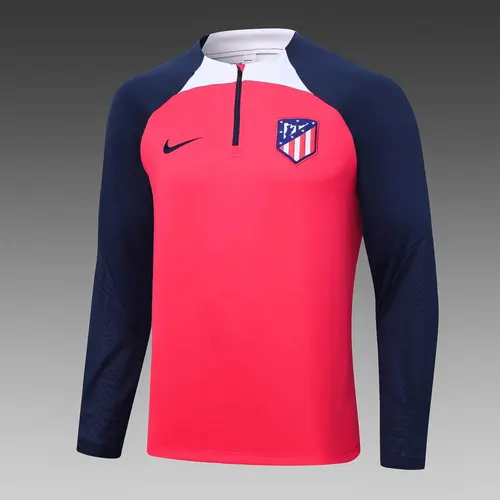 2023/2024 Atletico Madrid Half-Pull Training Suit Red   Set — view 3