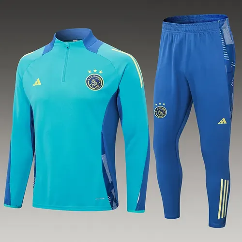2024/2025 Ajax Half-Pull Training Suit Baby Blue Football Shirt  Set — view 1