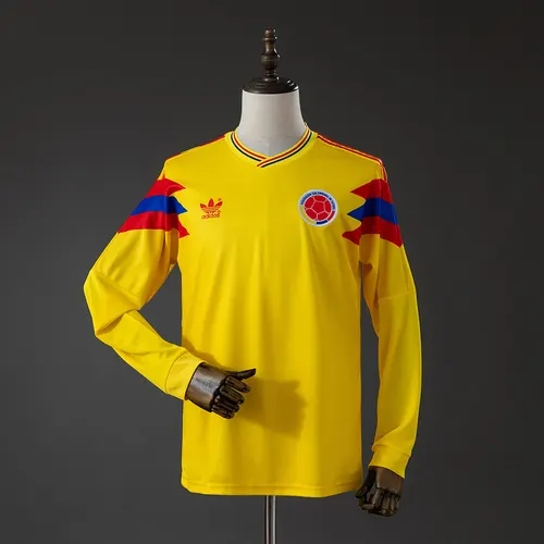 1990 Colombia Home Retro Long Sleeve Jersey  — view 1