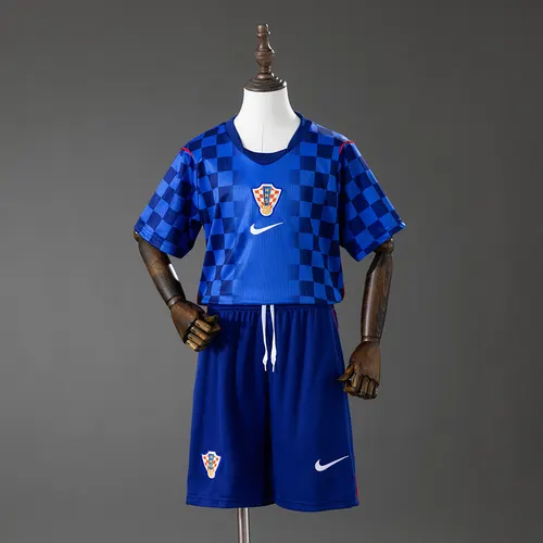 2026 Kroatien Nationalmannschaft Auswärts Fußballtrikot AAA Fan-Qualität Kindergröße