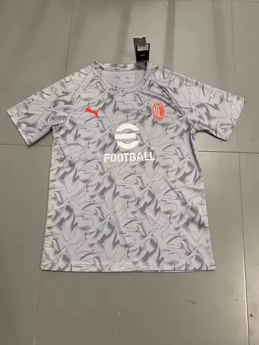 2025/2026 AC Milan Pre-match Training Uniforms Grey Football Jersey  — view 1