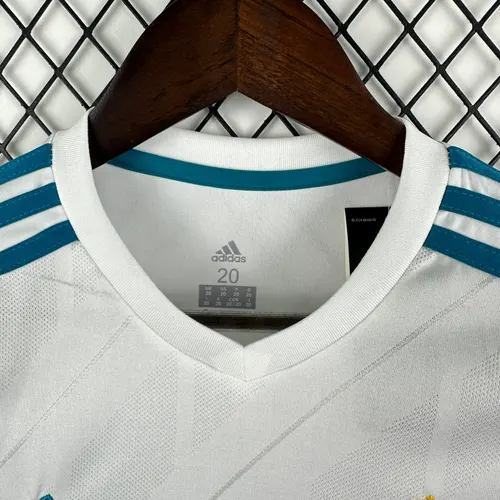 2017/2018 Retro Long Sleeve Real Madrid Home Football Shirt  Kids Size — view 3