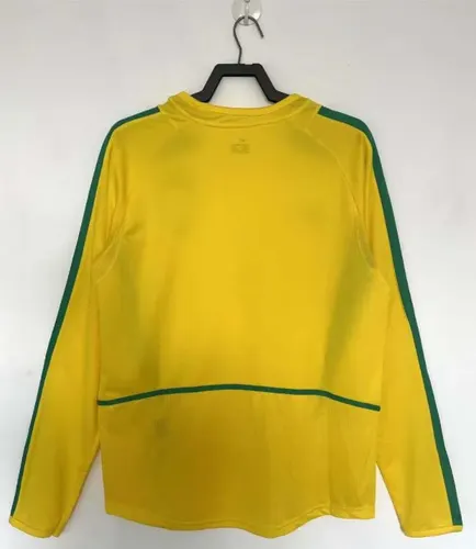 2002 Retro Long Sleeve Brazil Home Football Shirt  — view 4