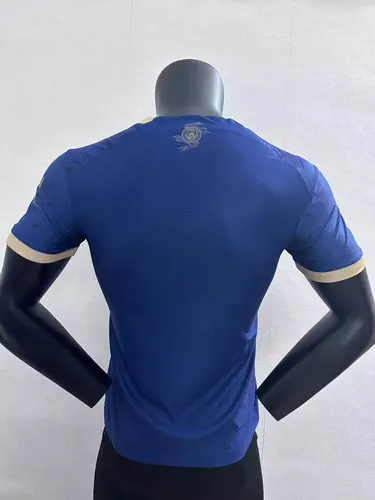 2023 Spielerversion Manchester City Chinesisches Neujahr Gedenk-Edition Blau Fußballtrikot  — view 2
