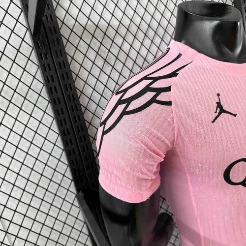 2025/2026 Versão Jogador Paris Saint-Germain Quarto Away Rosa Camisa de Futebol  — view 8