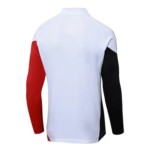 2025/2026 Ajax Half-Pull Training Suit White Football Shirt  Set — view 4