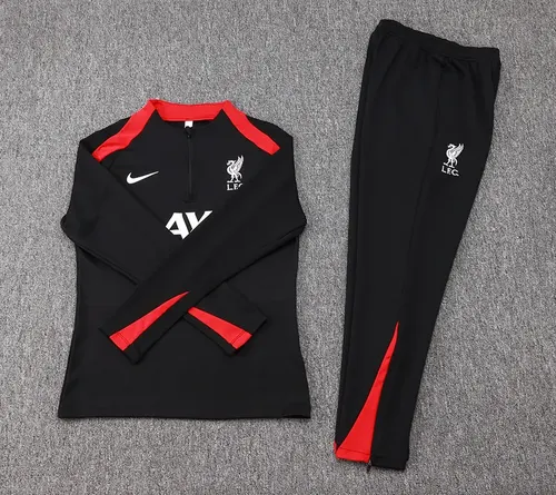 2024-2025 Liverpool Half-Pull Training Suit Black Jersey  Set — view 7