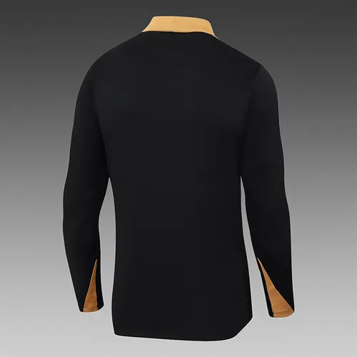 Conjunto de Entrenamiento Semipull 2024/2025 del PSG Paris Saint-Germain Negro-Amarillo Cuello — view 4