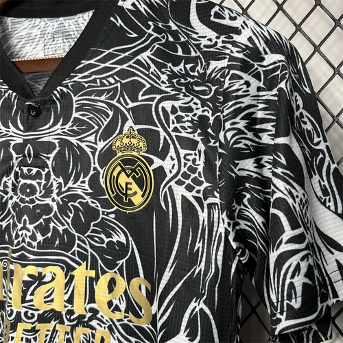 2024/2025 Real Madrid Black Dragon pattern Special Edition Jersey — view 6