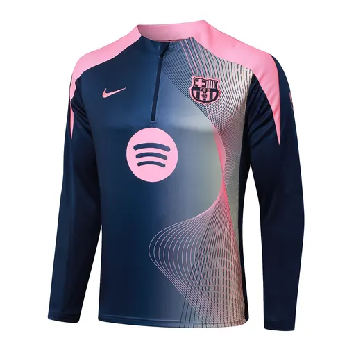 2025/2026 Barcelona Curve inkjet Half-Pull Training Suit Jersey  Set — view 3