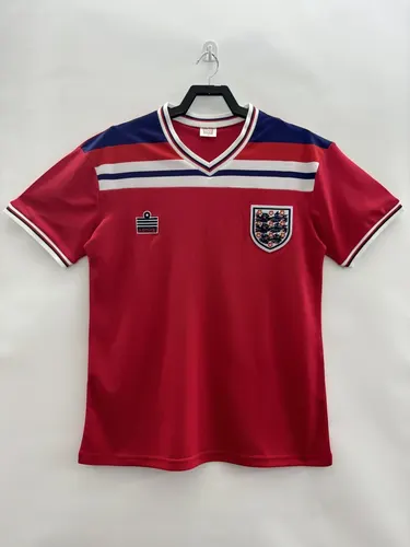 1982 Retro England Auswärts-Fußballtrikot