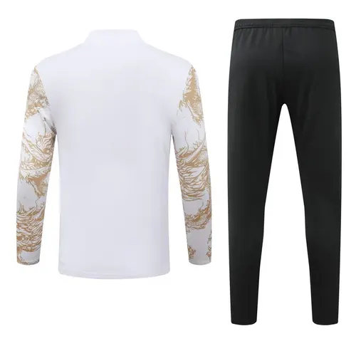 2024/2025 Real Madrid Royal Weiß Druck Sonderausgabe Halb-Reißverschluss Trainingsanzug Fußballtrikot  Set — view 2