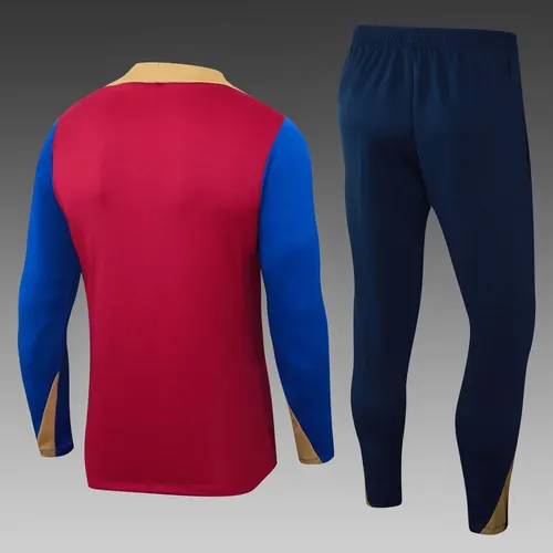 2023/2024 Barcelona Conjunto de Treino Half-Pull Vermelho-azul Jersey — view 2