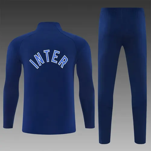 2026/2027 Inter Milan Chándal de Entrenamiento Media Cremallera Azul Real Camiseta de Fútbol   — view 2