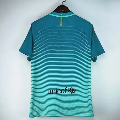 Camisa de Futebol Retro Barcelona Terceira Fora 2016/2017  — view 2