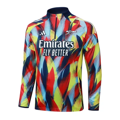 2025/2026 Arsenal Half-Pull Trainingsanzug Farb-Tintenstrahl Fußballtrikot  Set — view 3