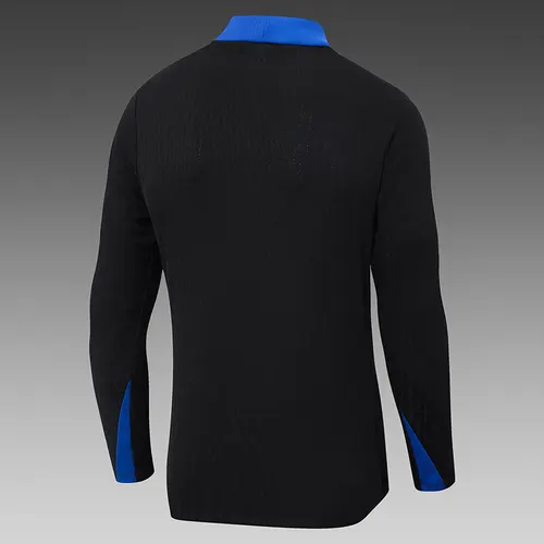 2024-2025 Frankreich Halb-Reißverschluss Trainingsanzug Schwarz Fußballtrikot-Set — view 4