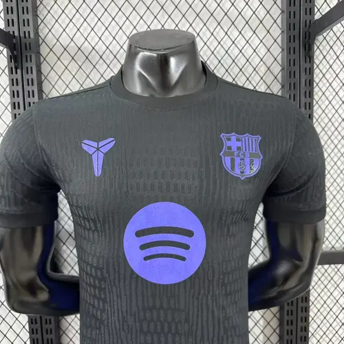 2025/2026 Spielerversion Barcelona Joint Version Schwarz Fußballtrikot  — view 3