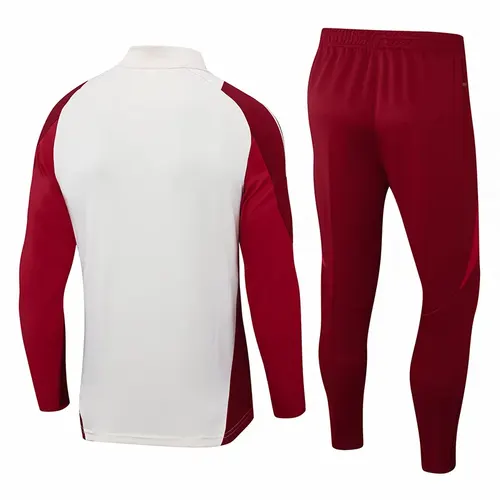 2024/2025 Bayern Half-Pull Training Suit White Red Jersey Set  — view 2