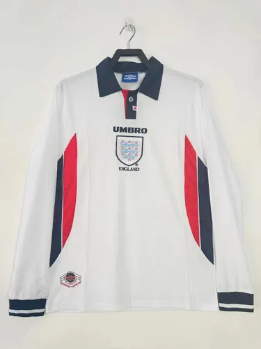 Camiseta de fútbol Retro Local Inglaterra Manga Larga 1998  — view 1