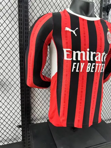 قميص كرة قدم AC Milan داخل الأرض بأكمام طويلة نسخة اللاعب 2024/2025 جودة تايلاندية — view 7