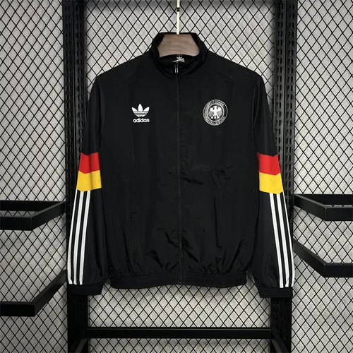 2024-2025 Allemagne Coupe-Vent Maillot Football Noir