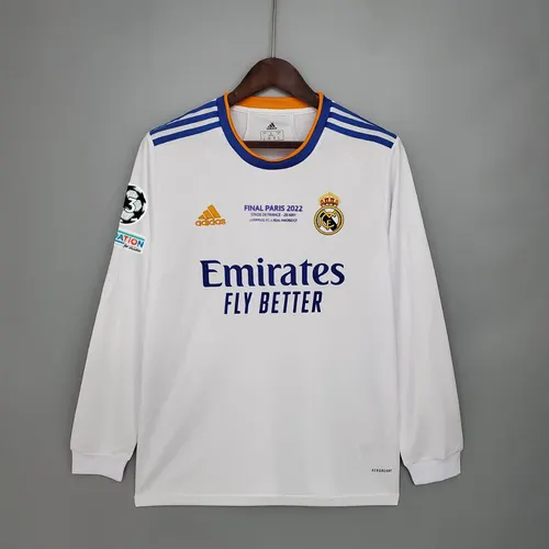 قميص فيني جونيور رقم 20 طويل الأكمام ريال مدريد المنزلي النسخة النهائية 2021/2022 — view 1