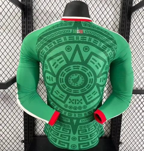 2026 Spielerversion Langarm Mexiko Heim-Fußballtrikot   — view 2