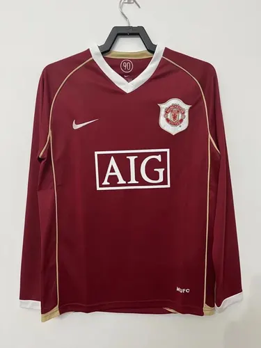 2006/2007 Retro Langarm Manchester United Heim-Trikot  — view 1