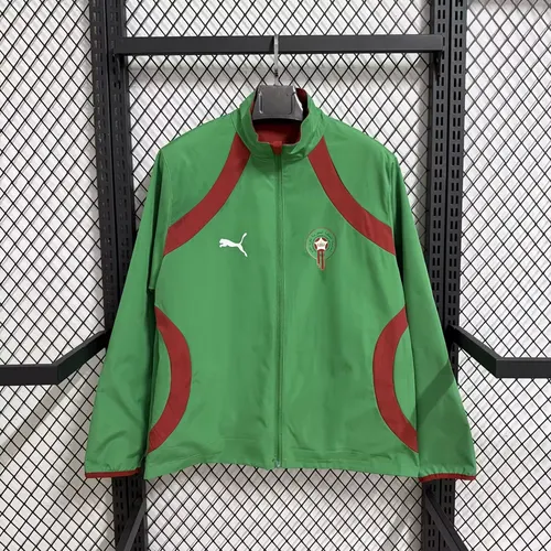 Camisa Corta-Vento Dupla Face Marrocos Vermelha Verde 2026   — view 4