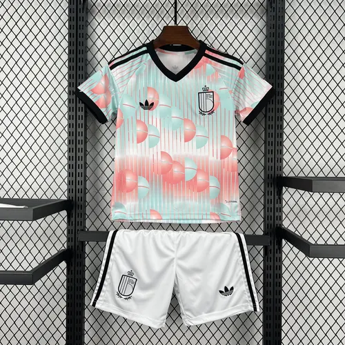 2026 Belgien Nationalmannschaft Auswärts Fußballtrikot AAA Fan-Qualität Kindergröße