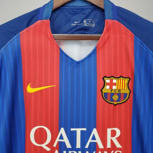 2016/2017 Camisa Retrô Barcelona Futebol Casa  — view 3