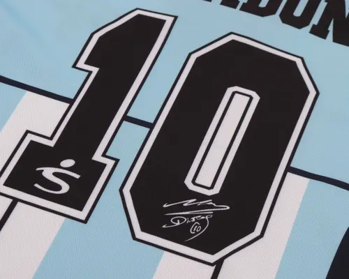 2001 Retro Argentinien Nationalmannschaft Maradona Gedenkausgabe Trikot  Kindergröße — view 5
